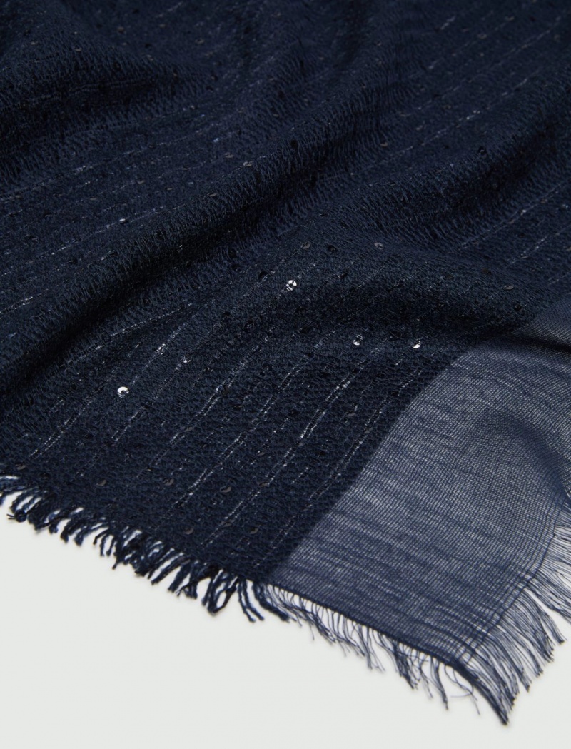 Szalik Damskie Marella Sequinned Stole Niebieskie | Polska 132760-EZV