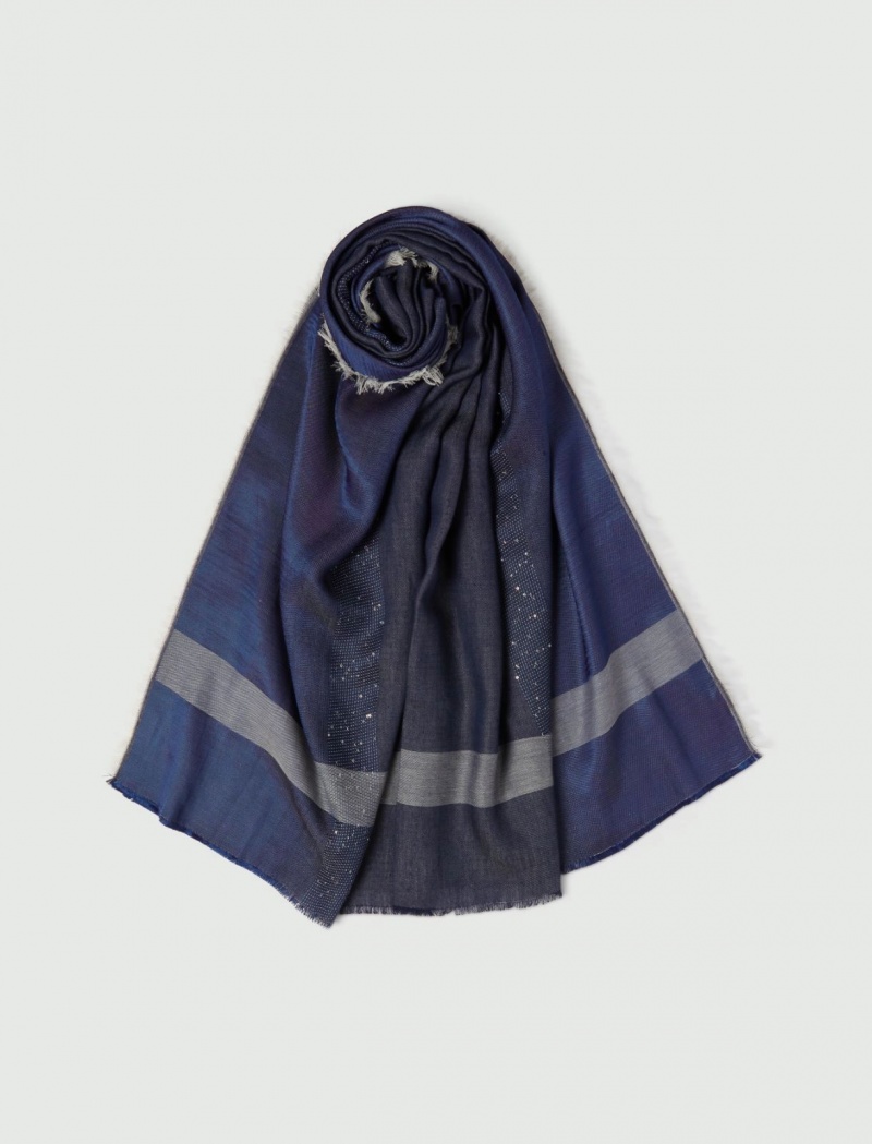 Szalik Damskie Marella Sequinned Stole Niebieskie | Polska 517328-TUH