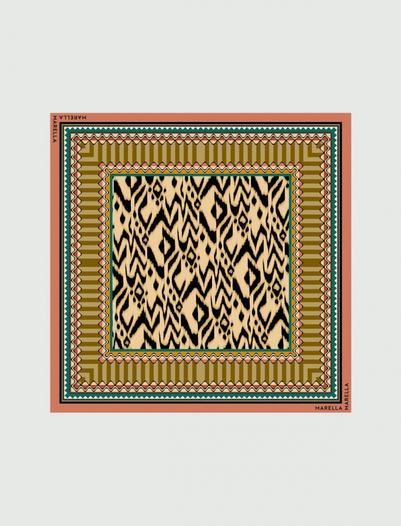 Szalik Damskie Marella Silk Brązowe | Polska 025186-HZQ