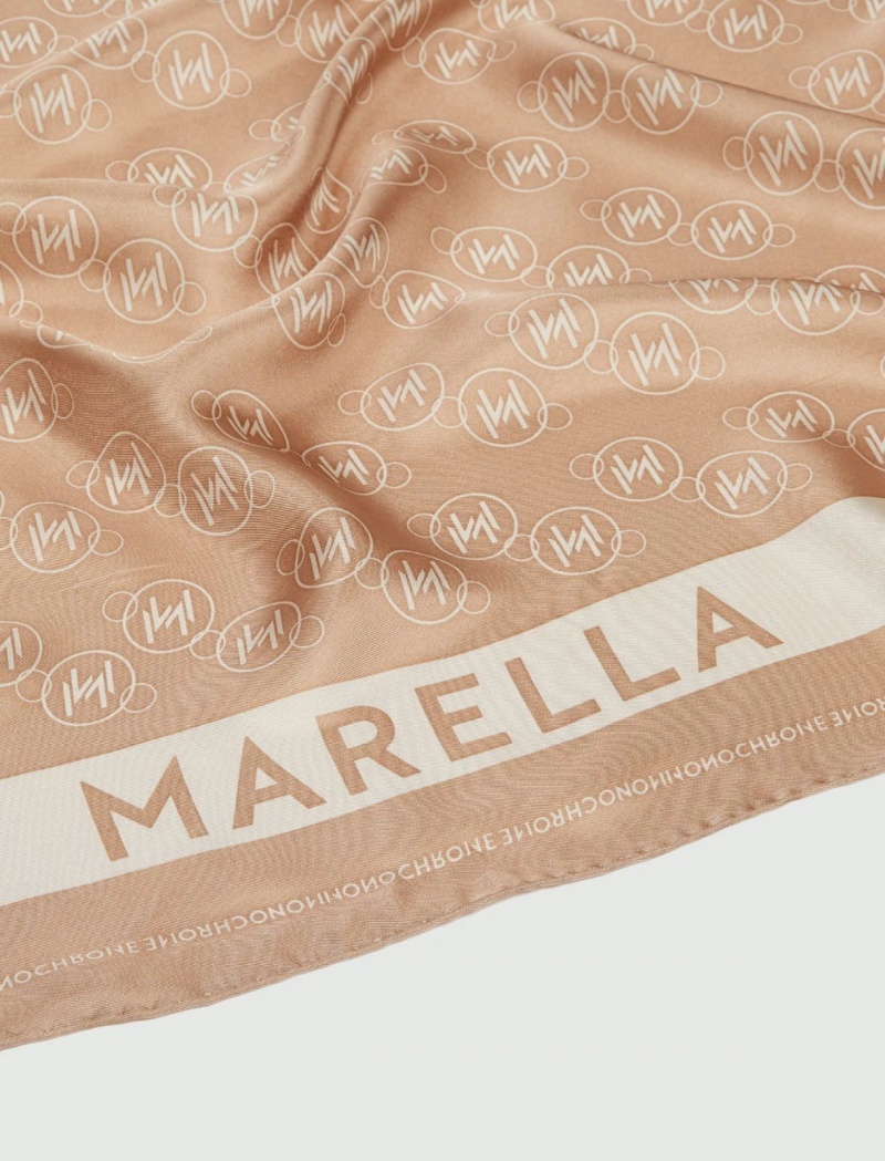 Szalik Damskie Marella Silk Brązowe | Polska 381697-HWN
