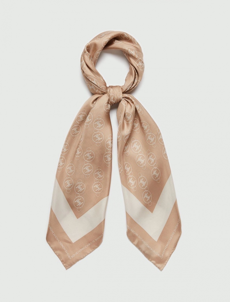Szalik Damskie Marella Silk Brązowe | Polska 381697-HWN