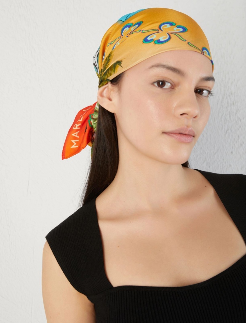 Szalik Damskie Marella Silk Pomarańczowe | Polska 564280-TZL