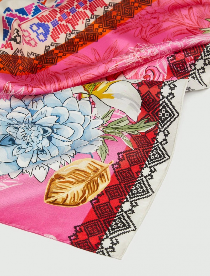 Szalik Damskie Marella Silk Różowe | Polska 406982-HJG
