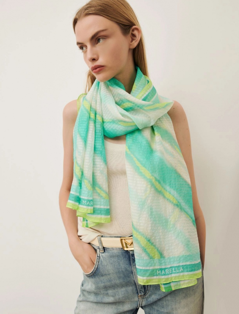 Szalik Damskie Marella Silk Stole Niebieskie | Polska 719280-GNB