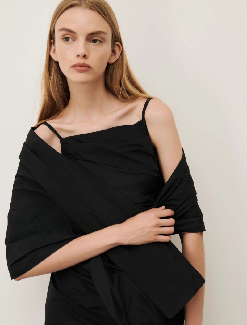 Szalik Damskie Marella Taffeta Stole Czarne | Polska 629743-HZT