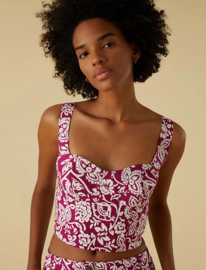 Top Damskie Marella Bustier Różowe | Polska 402351-OVN