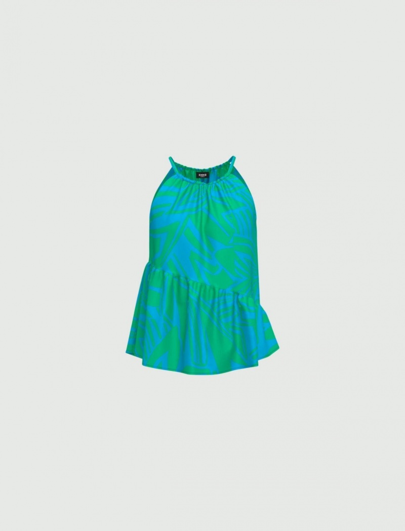 Top Damskie Marella Flounce Turkusowe | Polska 869452-FVH