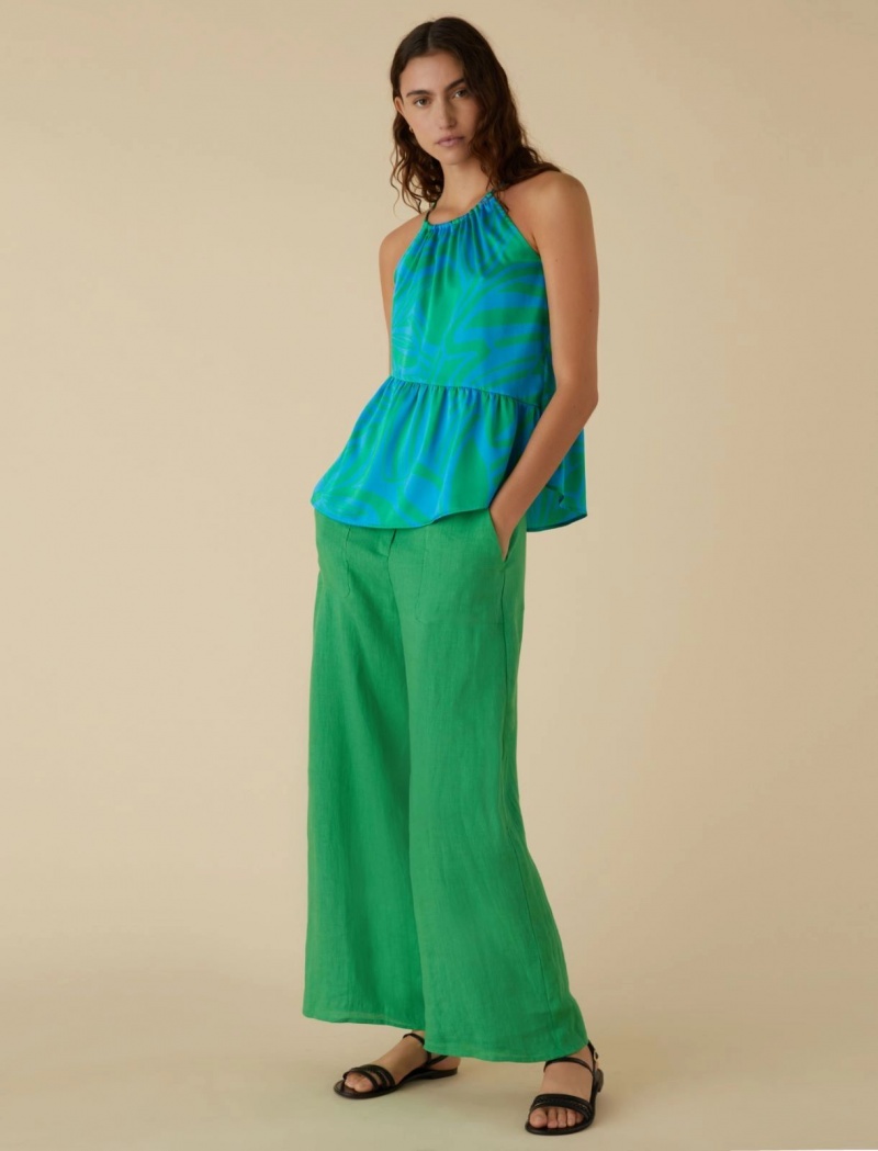 Top Damskie Marella Flounce Turkusowe | Polska 869452-FVH
