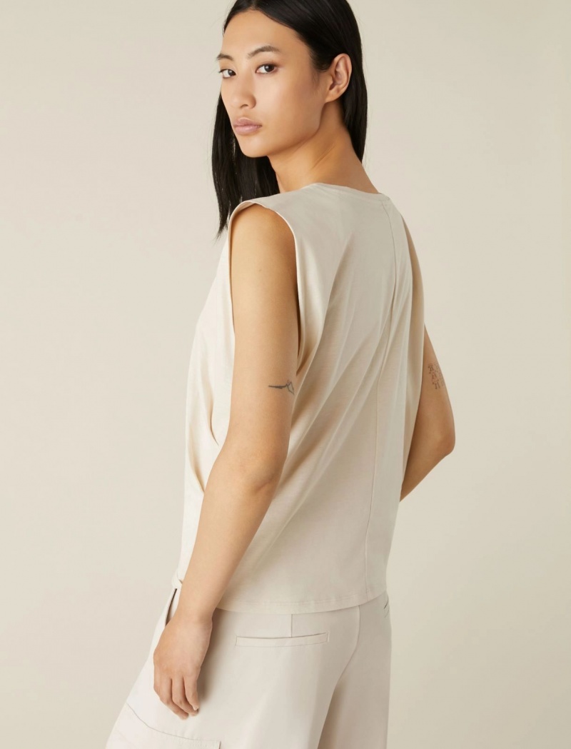 Top Damskie Marella Jersey Białe | Polska 098431-IOK