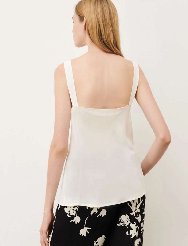 Top Damskie Marella Lingerie-Look Białe | Polska 392801-SWM