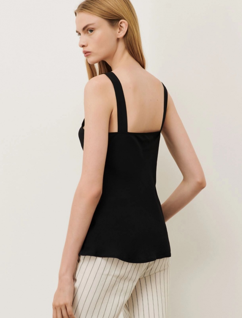 Top Damskie Marella Lingerie-Look Czarne | Polska 536071-NBY