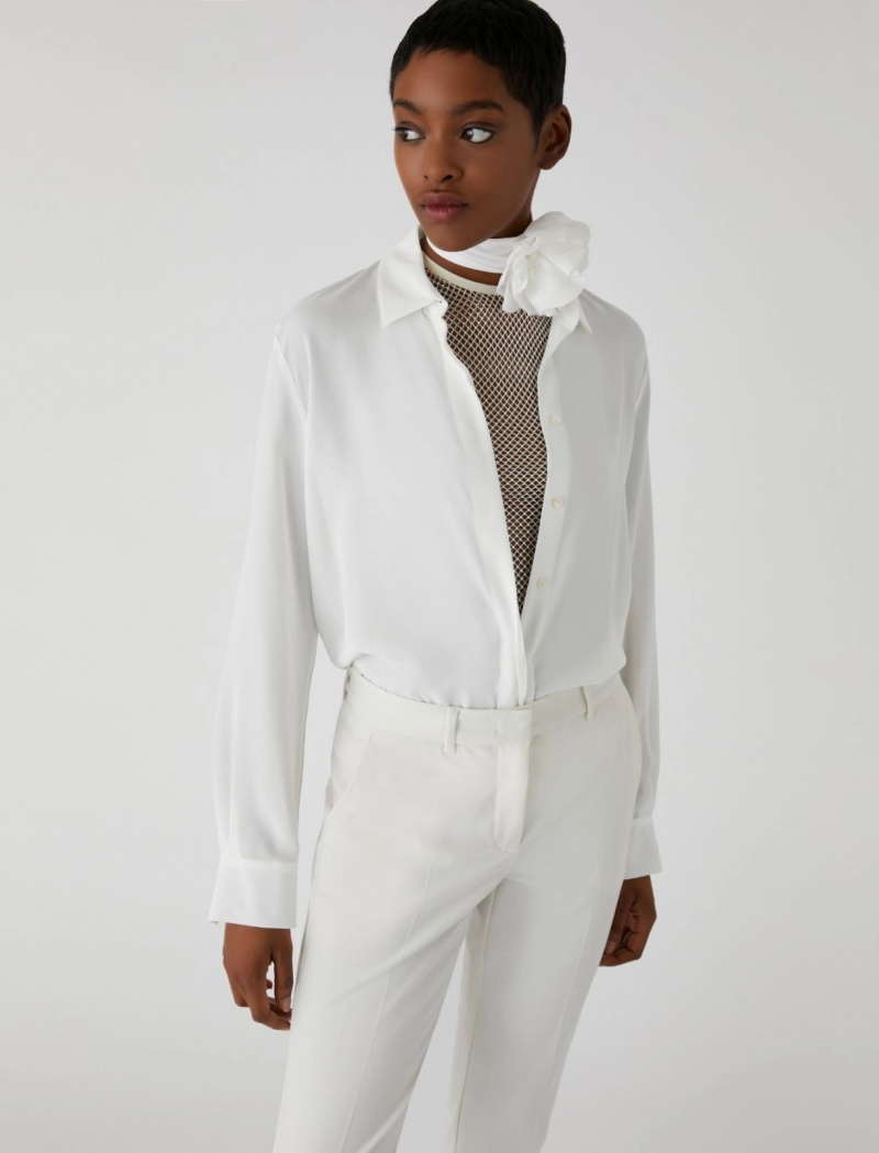Top Damskie Marella Mesh Białe | Polska 096532-MVG