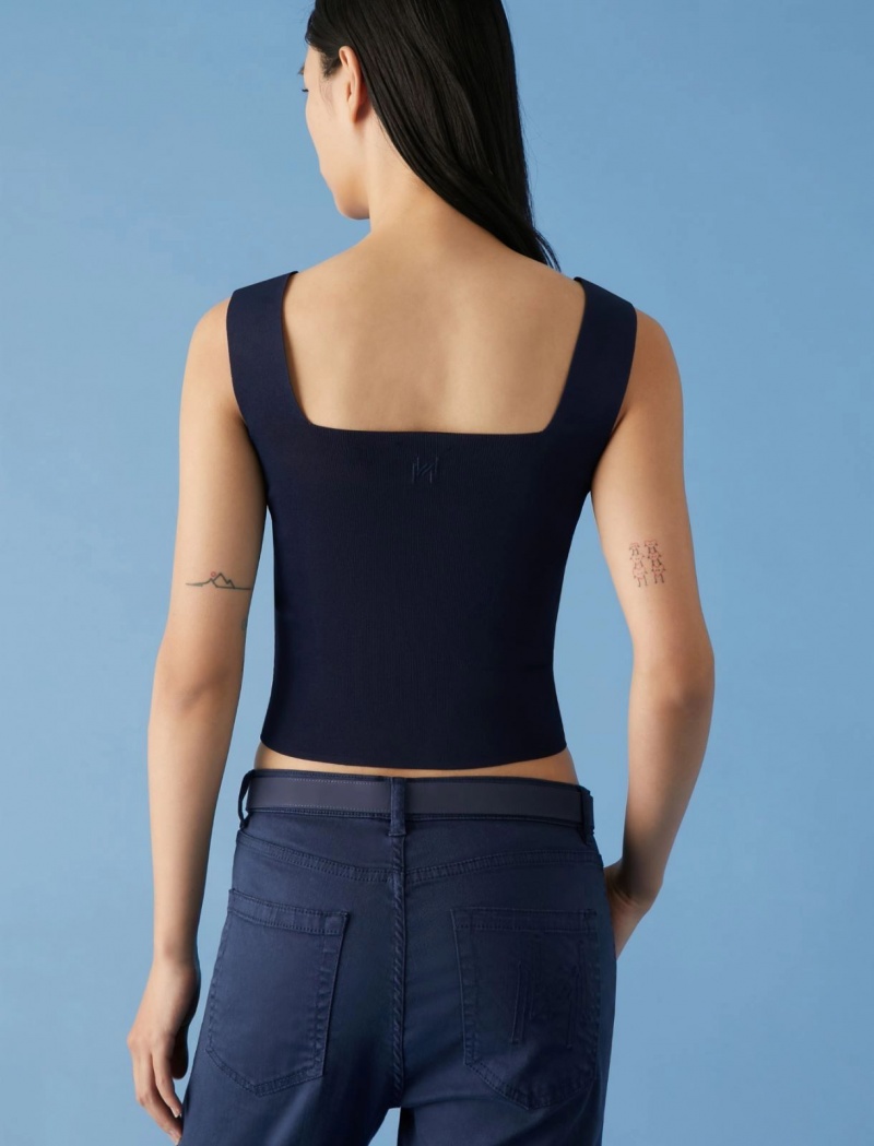 Top Damskie Marella Micro Niebieskie | Polska 627409-NZH