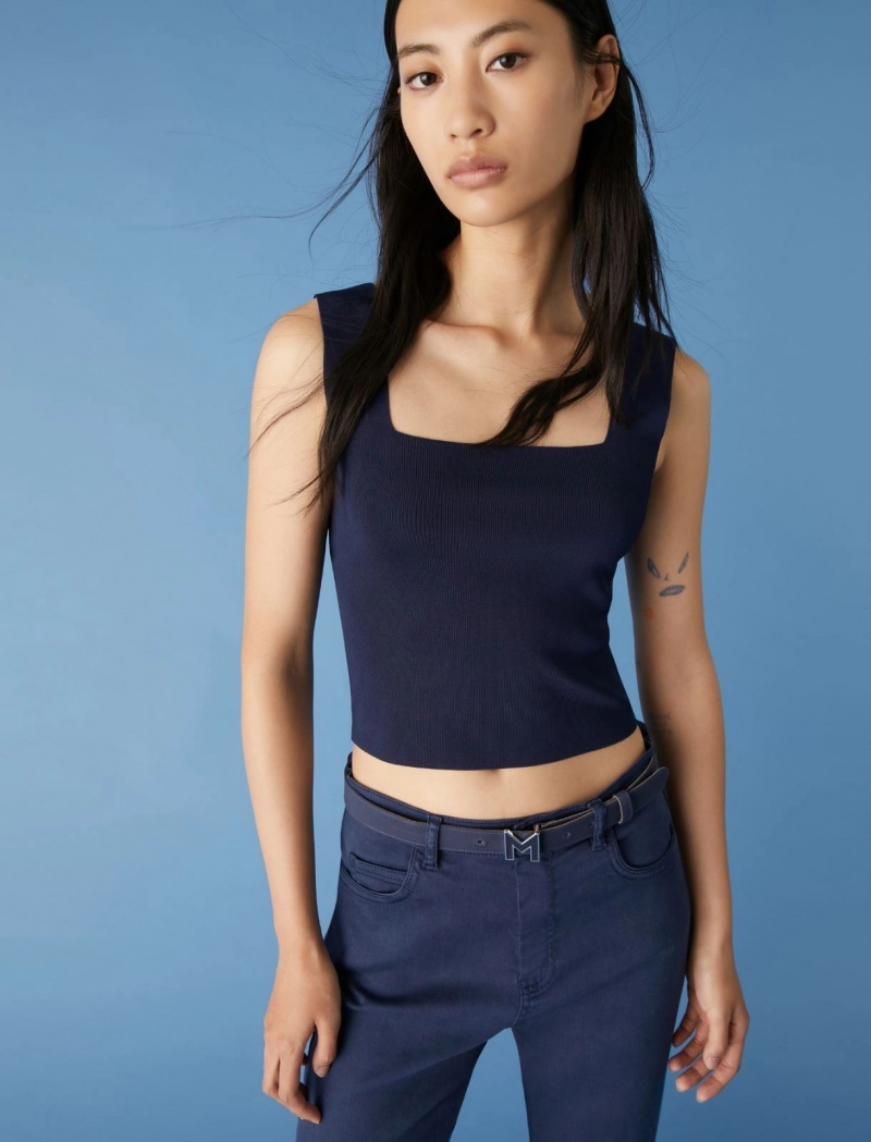 Top Damskie Marella Micro Niebieskie | Polska 627409-NZH