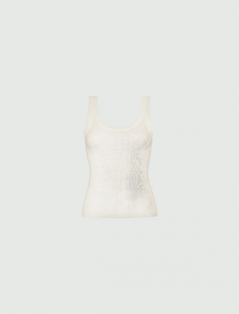 Top Damskie Marella Open-Knit Beżowe | Polska 692147-KLT