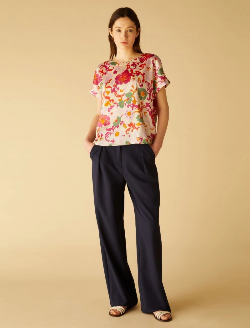 Top Damskie Marella Patterned Kremowe | Polska 031297-ZOW