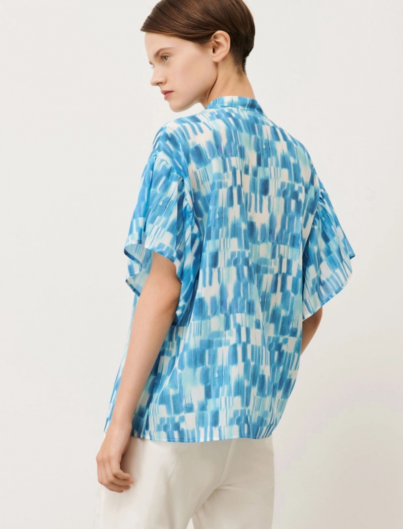 Top Damskie Marella Patterned Turkusowe | Polska 752961-RJF