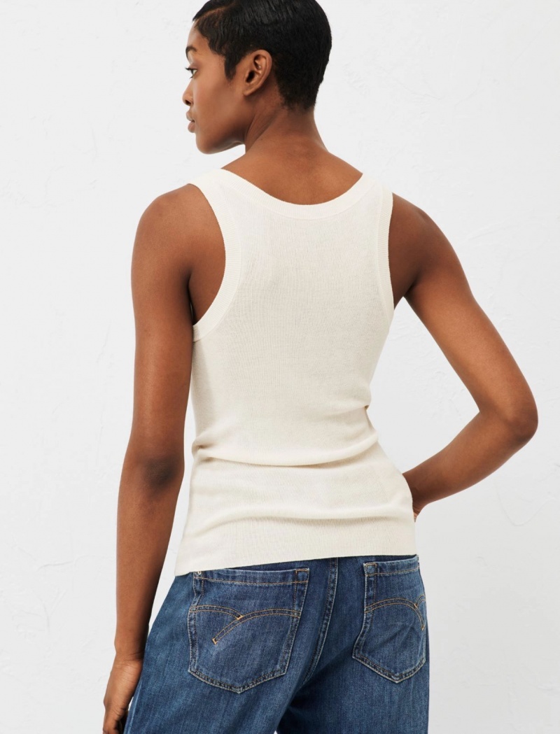 Top Damskie Marella Rib-Knit Białe | Polska 079152-EVN