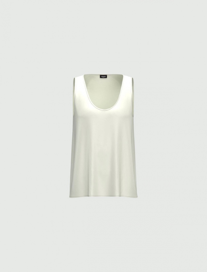 Top Damskie Marella Satin Białe | Polska 796435-USA