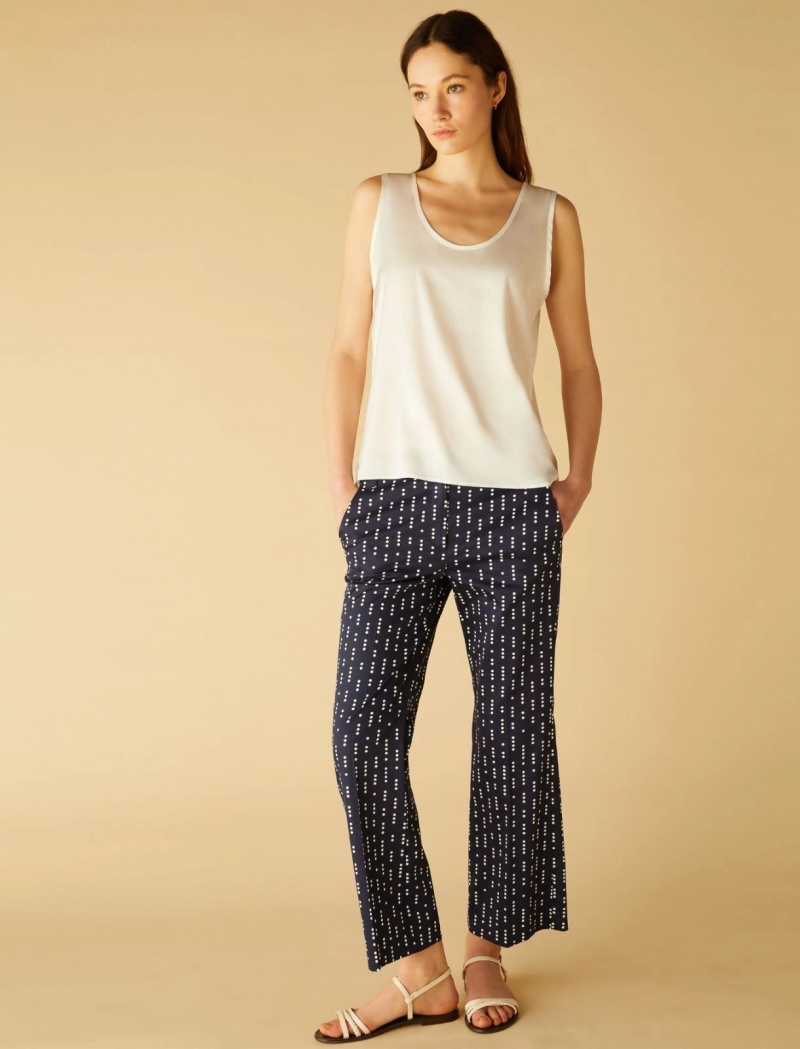 Top Damskie Marella Satin Białe | Polska 796435-USA