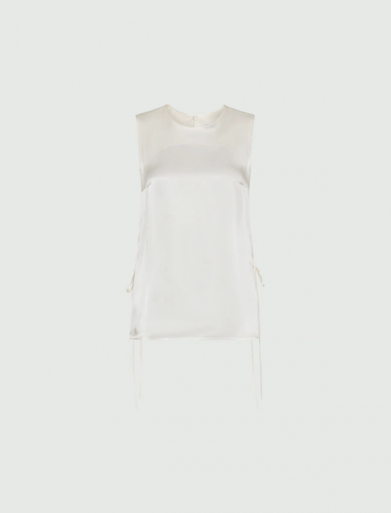 Top Damskie Marella Satin Białe | Polska 940173-REI