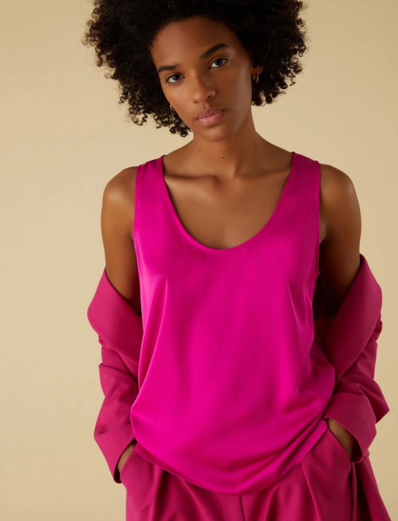 Top Damskie Marella Satin Fuksja | Polska 609352-EGT