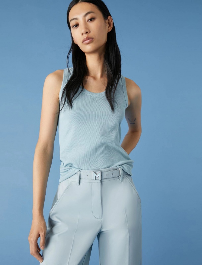 Top Damskie Marella Slim-Fit Niebieskie Niebieskie | Polska 096183-KBO