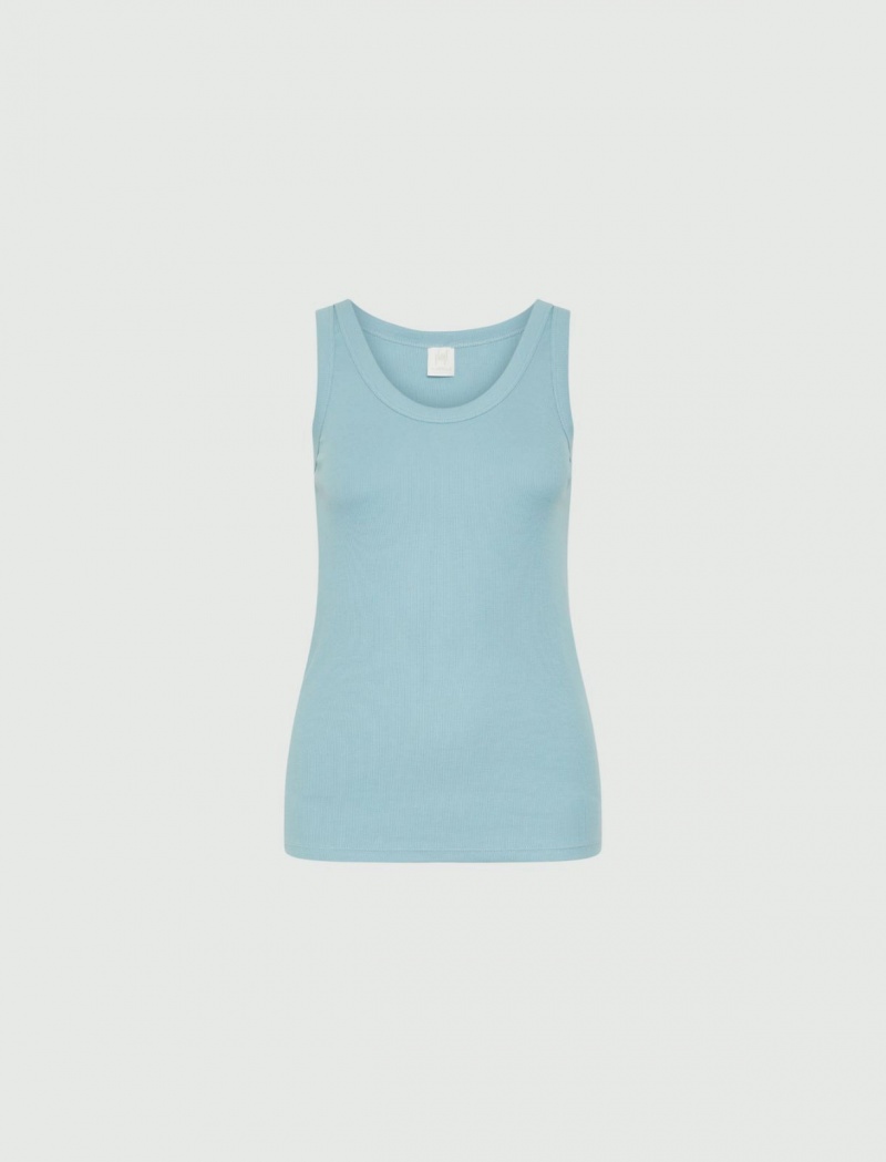 Top Damskie Marella Slim-Fit Niebieskie Niebieskie | Polska 096183-KBO