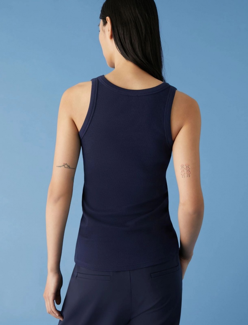 Top Damskie Marella Slim-Fit Niebieskie | Polska 458917-IKB