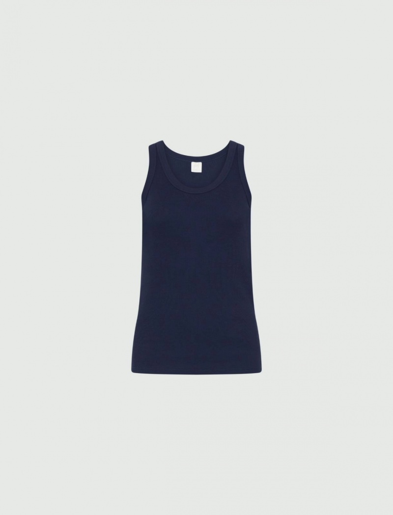 Top Damskie Marella Slim-Fit Niebieskie | Polska 458917-IKB