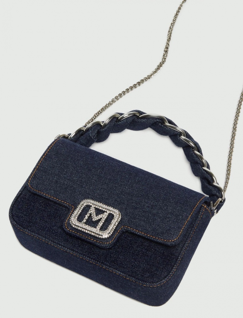 Torby Damskie Marella Denim Granatowe | Polska 620578-JQF