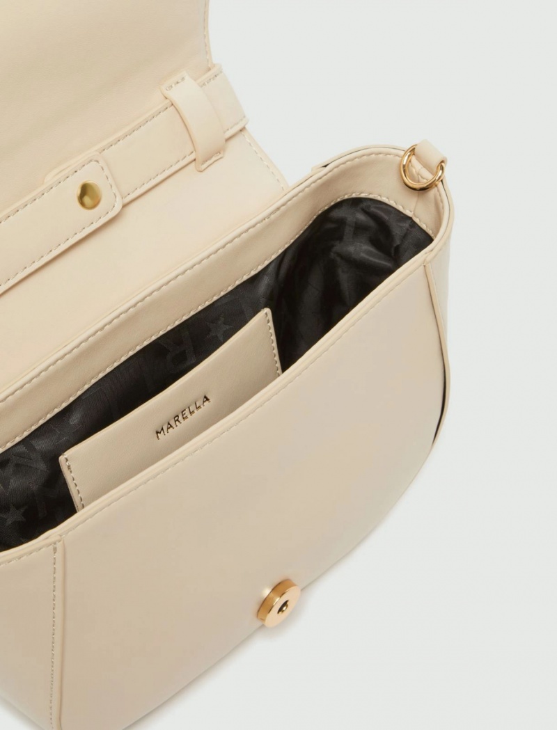 Torby Damskie Marella Flapover Białe | Polska 234681-RSQ