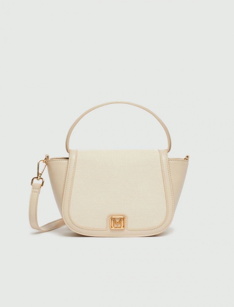 Torby Damskie Marella Flapover Białe | Polska 234681-RSQ