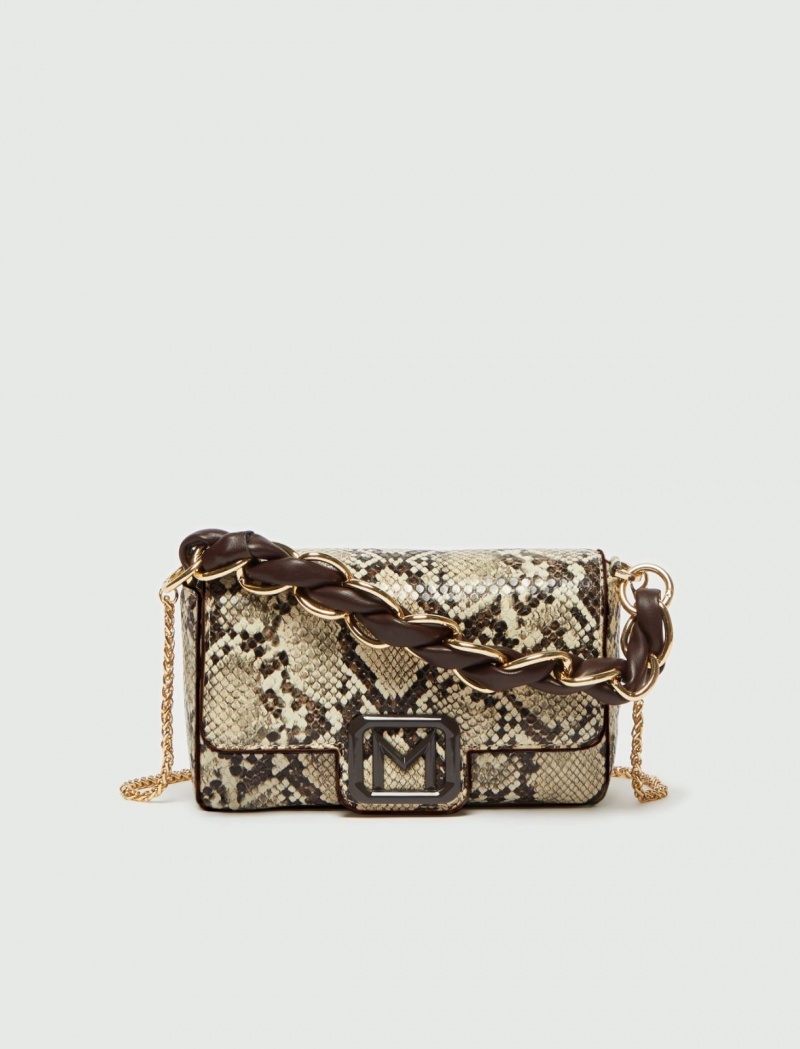 Torby Damskie Marella Python-Print Szare | Polska 958236-UXR