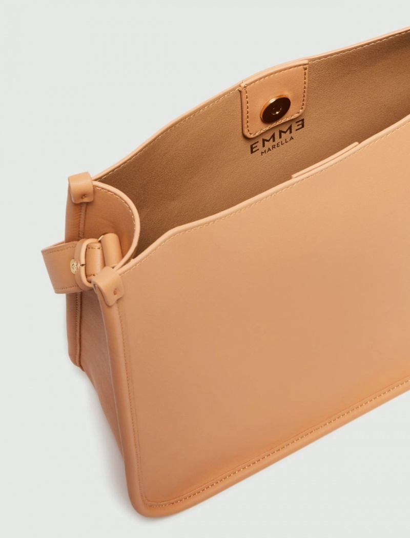 Torby Damskie Marella Shoulder-Paskiem Beżowe | Polska 178493-DPK