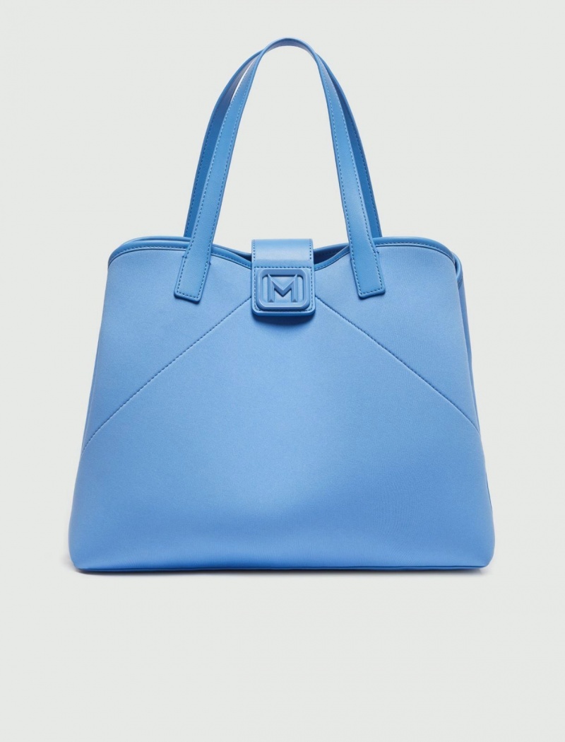 Torby Tote Damskie Marella Neoprene Shopping Głęboka Niebieskie | Polska 652930-VDO