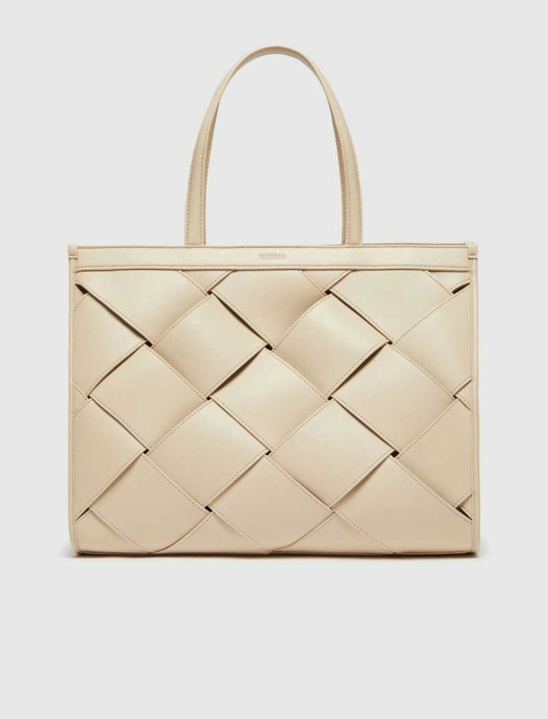 Torby Tote Damskie Marella Shopping Białe | Polska 362745-RYK